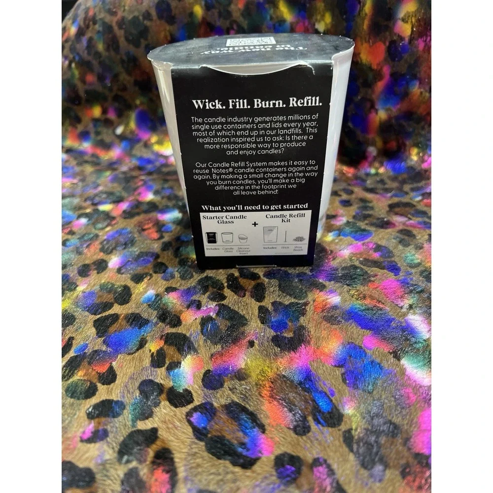 NOTES Candle Refill System Starter Candle Glass White‎ 4